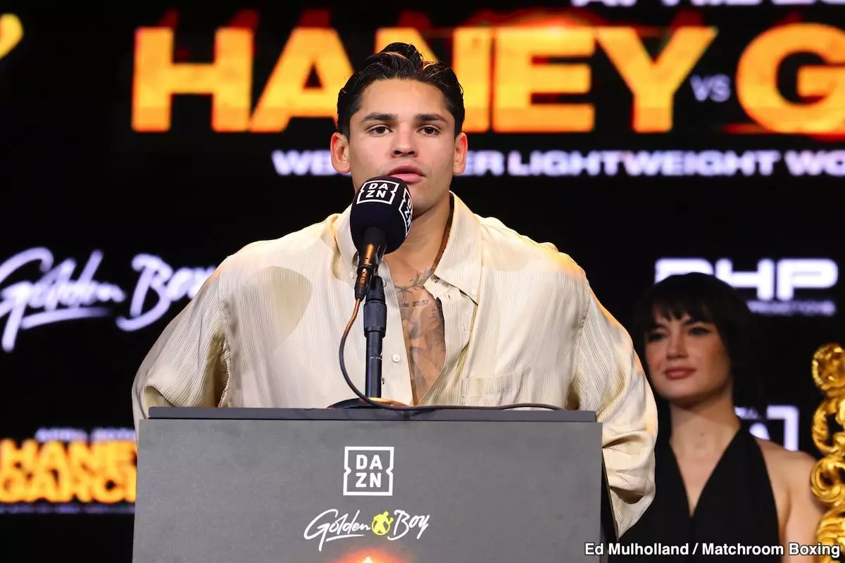 Ryan Garcia Reflects on Gervonta Davis Fight and Looks Ahead to Potential Rematch