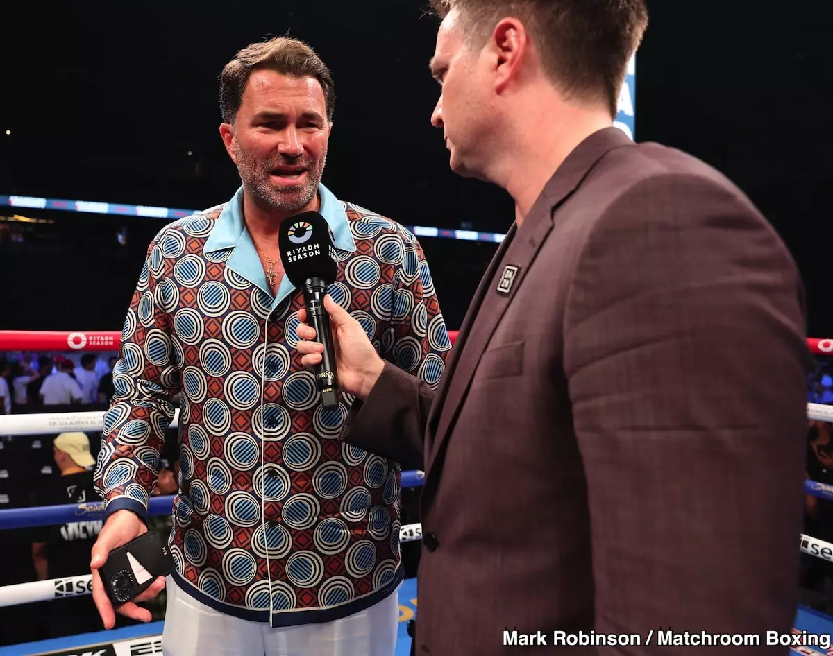 The Strategy Behind Matchroom’s Offers for a Unification Fight